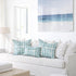 Magic Patchwork turqs blue square and rectangular lumbar decorative throw pillows by Kerri Rosenthal