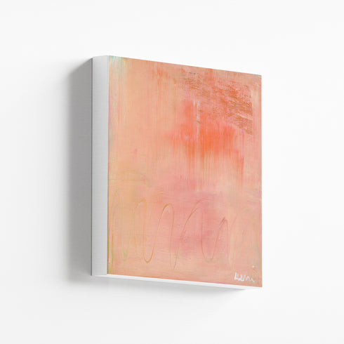 Malibu Sunrise vibrant yellow, orange and pink colors Original Art Print by Kerri Rosenthal - Unique artwork for living room, bedroom wall decor