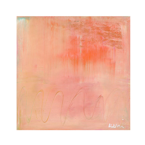 Malibu Sunrise vibrant yellow, orange and pink colors Original Art Print by Kerri Rosenthal - Unique artwork for living room, bedroom wall decor