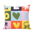 Match Game multicolor square throw pillow in linen - Shop designer decorative pillows by Kerri Rosenthal