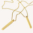 Mercer gold bar necklace crafted in luxe brass plate - Shop cute women's necklaces by Kerri Rosenthal