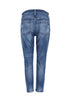 Mid wash 35th anniversary mid rise slim fit jean made with kaihara's triple blend high power stretch denim - Cute womens jeans by Kerri Rosenthal