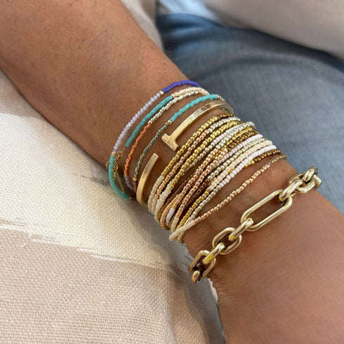 Neutal milo gold white wrap bracelet - Cute women's bracelets