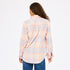 The Molly multicolor plaid flannel shirt is made from 100% cotton with a ruffle front, collar and long sleeves - Shop cute women’s shirts by Kerri Rosenthal.