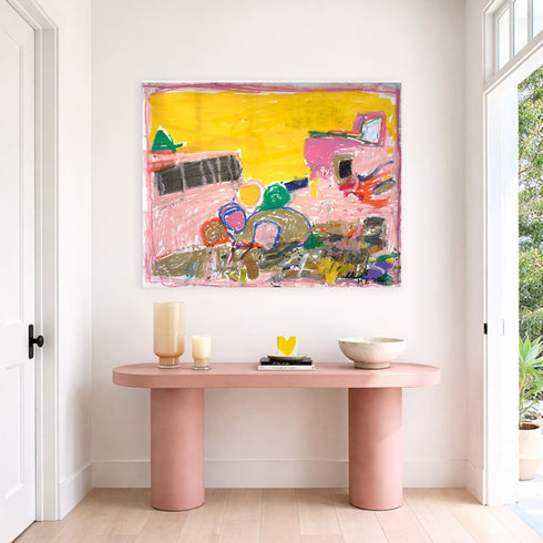 Mon Paradis multicolor abstract wall art print - Shop unique wall artwork decor for any space by Kerri Rosenthal