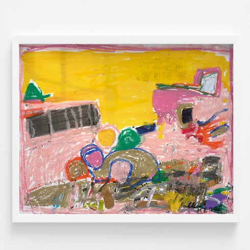 Mon Paradis multicolor abstract wall art print - Shop unique wall artwork decor for the living room by Kerri Rosenthal