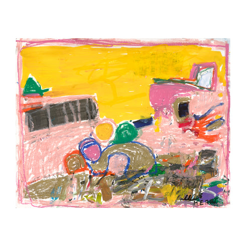 Mon Paradis multicolor abstract wall art print - Shop unique wall artwork decor by Kerri Rosenthal