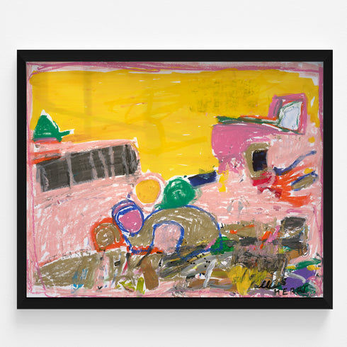 Mon Paradis multicolor abstract wall art print - Shop unique wall artwork decor for the living room by Kerri Rosenthal