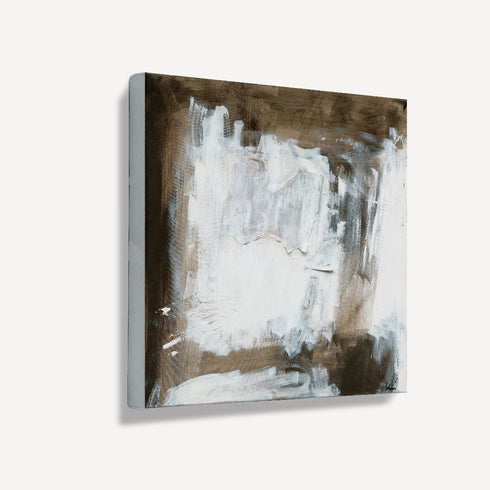 Morning Coffee brown and white wall art print artwork - Shop abstract artwork decor by Kerri Rosenthal