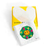 Mr. Smiley Wreath Block of Love by Kerri Rosenthal, colorful mini art encased in a 4 x 4 inch plexiglass block