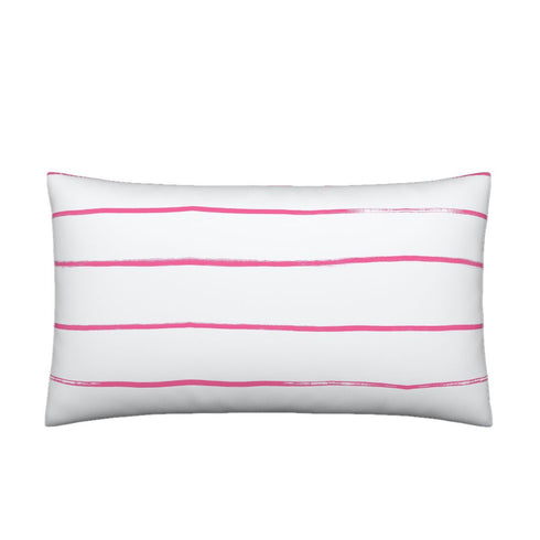 Mr. Sharpie pink stripe rectangular lumbar decorative throw pillow by Kerri Rosenthal