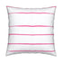 Mr. Sharpie pink striped cute square decorative throw pillow by Kerri Rosenthal
