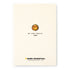 Mr. Smiley Wreath greeting card with colorful wreath artwork, back view