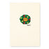 Mr. Smiley Wreath greeting card by Kerri Rosenthal, a colorful mini artwork design sold as a 6-pack stationery set, alternate view