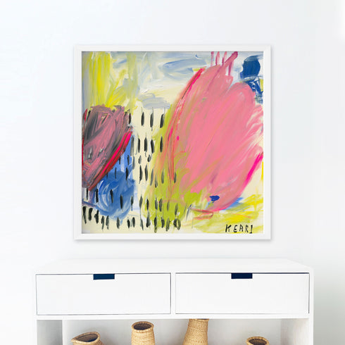 Multicolor And The Flowers Will Bloom art print wall artwork by Kerri Rosenthal - Unique artwork gifts for living room, bedroom or any space wall art decor