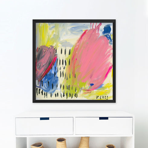 Multicolor And The Flowers Will Bloom art print wall artwork by Kerri Rosenthal - Unique artwork gifts for living room, bedroom or any space wall art decor