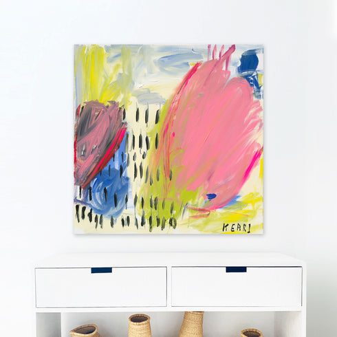 Multicolor And The Flowers Will Bloom art print wall artwork by Kerri Rosenthal - Unique artwork gifts for living room, bedroom or any space wall art decor