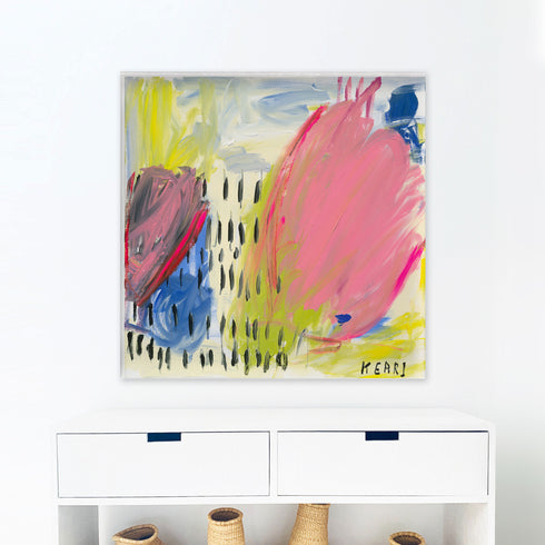 Multicolor And The Flowers Will Bloom art print wall artwork by Kerri Rosenthal - Unique artwork gifts for living room, bedroom or any space wall art decor