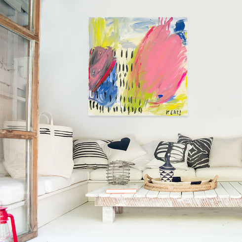 Multicolor And The Flowers Will Bloom art print wall artwork by Kerri Rosenthal - Unique artwork gifts for living room, bedroom or any space wall art decor