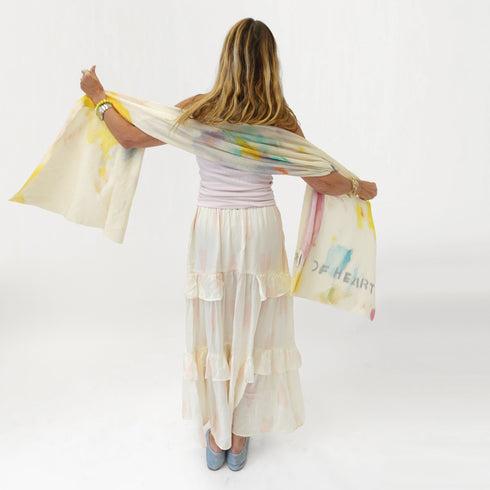 Studio multicolor 100 cashmere scarf - Shop women’s cute cashmere shawl by Kerri Rosenthal.