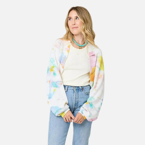 Bolero shrug sweater cardigan in 100% cotton with heart embroidery - Shop women's cute shrugs by Kerri Rosenthal