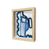 My Mykonos 1 Oak Indigo blue Shadow Box Art by Kerri Rosenthal - Unique artwork for living room wall decor