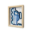 My Mykonos 1 Oak Indigo blue Shadow Box Art by Kerri Rosenthal - Unique artwork for living room wall decor