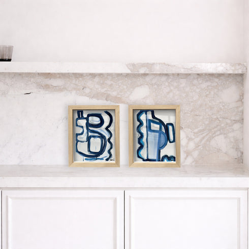 My Mykonos 1 Oak Shadow Box Art