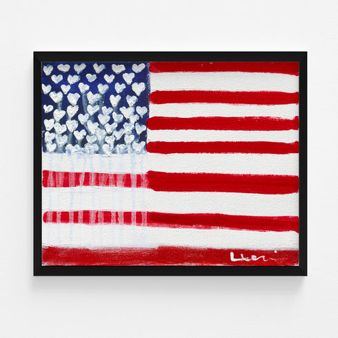 My Flag wall art print. Perfect for living room or home decor - Modern contemporary wall artwork by Kerri Rosenthal