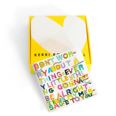 The My Message to You Block of Love by Kerri Rosenthal. A cute, unique gift and home decor art piece for a coffee table or bookshelf.