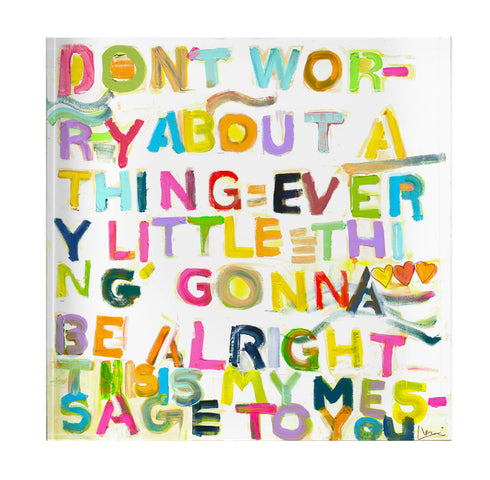 The My Message to You Block of Love by Kerri Rosenthal. A cute, unique gift and home decor art piece for a coffee table or bookshelf.