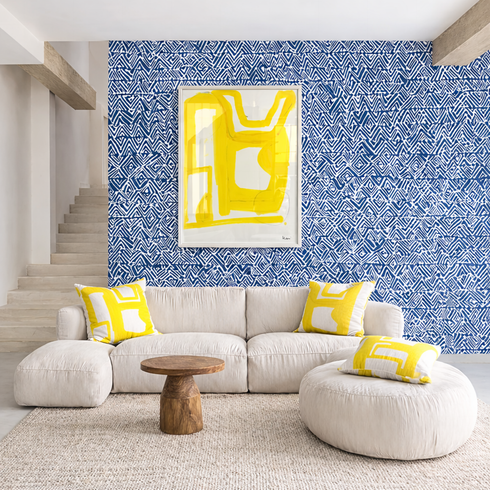 Mykonos No. 1 wall art print for modern living decor - Shop modern wall artwork decor by Kerri Rosenthal