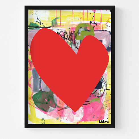 Mystery Lover multicolor wall art print - Shop unique wall artwork decor in black frame