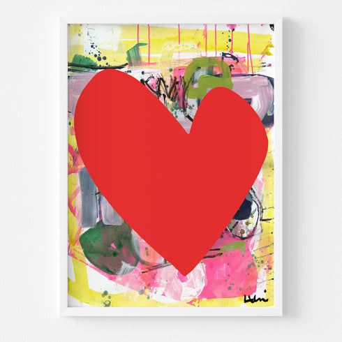 Mystery Lover multicolor wall art print - Shop unique wall artwork decor in white frame