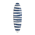Navy blue and white summer stripes surfboard - Shop unique modern surfboards by Kerri Rosenthal