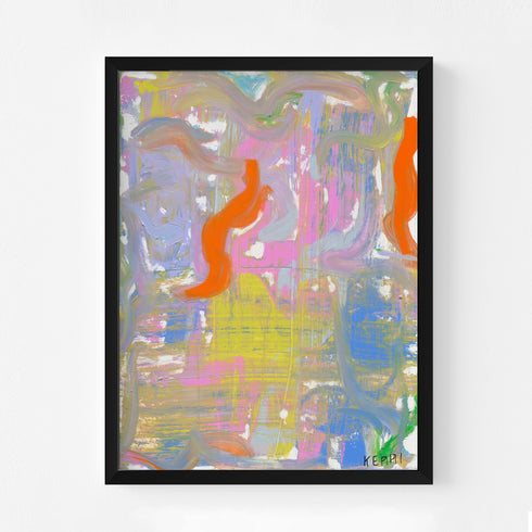 New Tomorrow colorful art print by Kerri Rosenthal - Unique artwork for living room wall decor