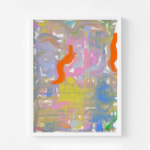 New Tomorrow colorful art print by Kerri Rosenthal - Unique artwork for living room wall decor