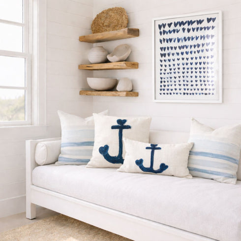Nikki Sky blue cute throw pillow - Shop decorative throw pillows by Kerri Rosenthal