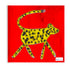 Nomad leopard red block of Love acrylic mini art by Kerri Rosenthal's artwork - Shop cute unique gifts loved ones