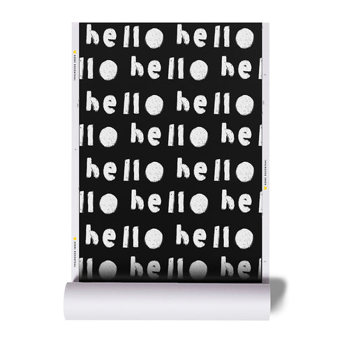Oh-Hi carbon reverse black white wallpaper - Perfect for home decor by Kerri Rosenthal