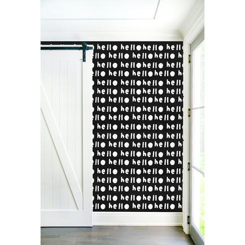 Oh-Hi carbon reverse black white wallpaper - Perfect for home decor by Kerri Rosenthal