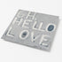 Oh, Hello Love grey white word wall art print artwork - Shop minimalist wall art decor for living room by Kerri Rosenthal