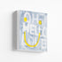 Oh Hello Smiley Mini Stretched Canvas Word Art - Modern original wall artwork for living room or any room in your home by Kerri Rosenthal