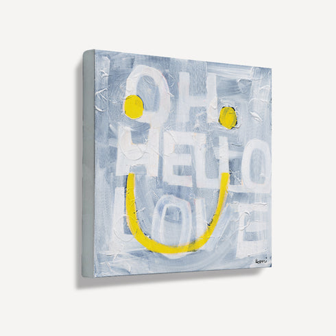Oh Hello Smiley colorful word wall art print artwork - Shop abstract artwork decor by Kerri Rosenthal