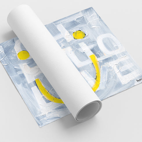 Oh Hello Smiley colorful word wall art print artwork - Shop abstract artwork decor by Kerri Rosenthal