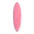 Palm Pink — hand-painted pink surfboard by Kerri Rosenthal, vertical canvas in tropical palm pink, signed by Kerri