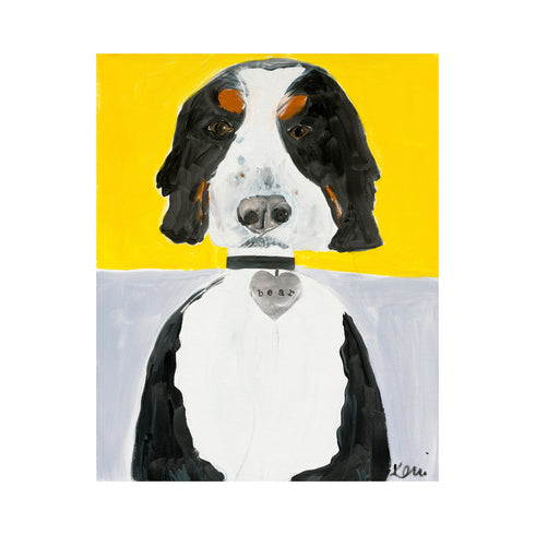 Commissioned Pet Portraits Paintings inspired home interiors for modern living spaces by Kerri Rosenthal