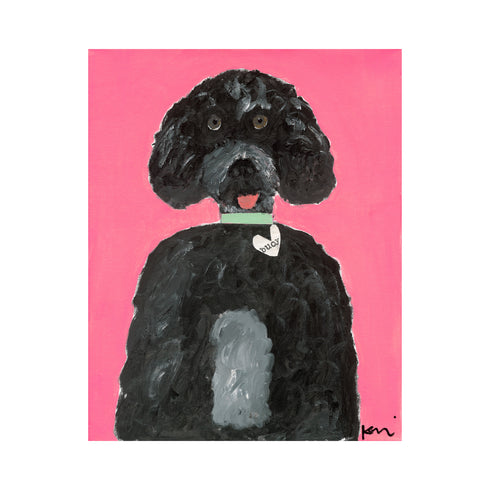 Commissioned Pet Portraits Paintings inspired home interiors for modern living spaces by Kerri Rosenthal
