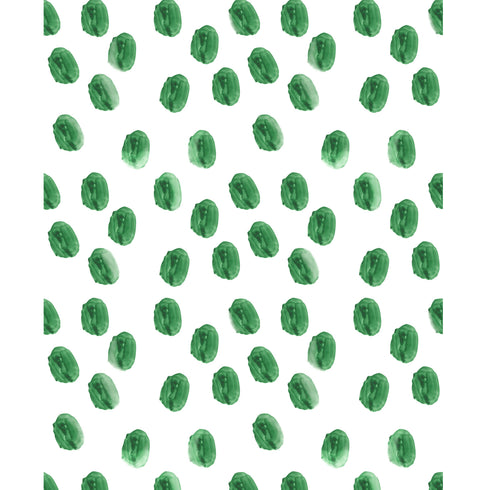 Simple high quality white ground with green pops eco-friendly wallpaper by kerri rosenthal - designer wall paper