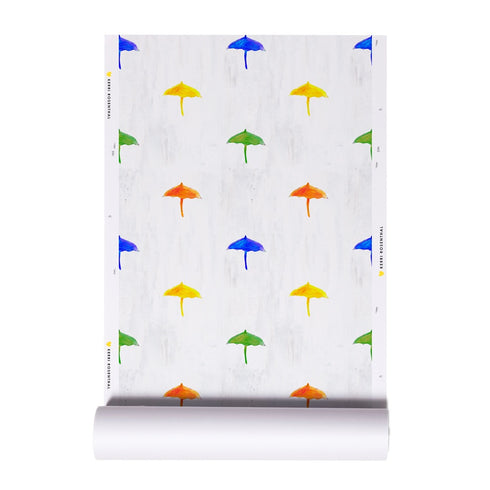 Parasol multicolor wallpaper made on standard clay-coated ground by Kerri Rosenthal